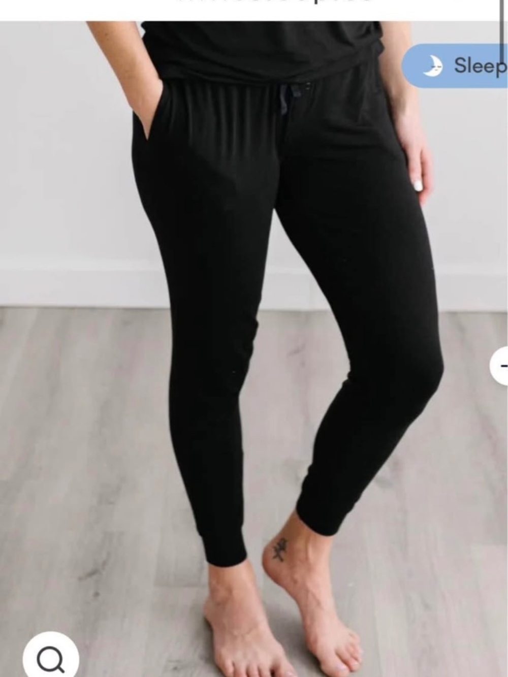 Little sleepies women’s XL bamboo black jogger pants